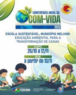 🌱💚 Está chegando mais uma edição da Conferência Anual da COM-VIDA!Em 2026, a iniciativa reforça a importância da educação ambiental, da sustentabilidade e da participação dos estudantes na construção de um município cada vez melhor. 🌎A conferência também incentiva a comunidade escolar a conhecer os desafios ambientais de Caxias, identificar problemas e, juntos, pensar em soluções para cuidar do nosso presente e do futuro. 🤝🌱#COMVIDA2026 #EducaçãoAmbiental #EducaçãoCaxias #PrefeituraDeCaxias