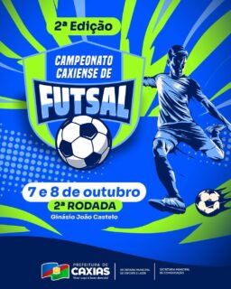 ⚽🔥 A bola vai rolar em Caxias!

A 2ª rodada do Campeonato Caxiense de Futsal está chegando, e a disputa promete muita emoção dentro de quadra! 🏆💙

Chama a galera e vem torcer com a gente! 🙌🏽⚽

#CampeonatoCaxienseDeFutsal #EsporteCaxias #PrefeituraDeCaxias
