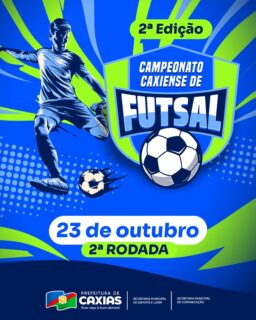 ⚽💚 A emoção do futsal continua em quadra!A 2ª edição do Campeonato Caxiense de Futsal segue a todo vapor, e a 2ª rodada segue muita disputa, talento e aquela energia que só o esporte caxiense tem!Arraste para o lado e confira os jogos dessa rodada! 🏃🏻⚽#CampeonatoCaxienseDeFutsal #EsporteCaxias #PrefeituraDeCaxias